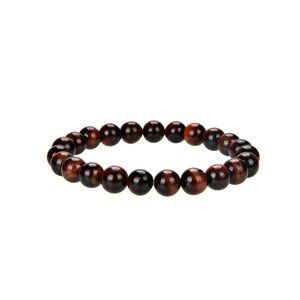 Red Tiger Eye Gemstone Beads Stretch Bracelet 8mm